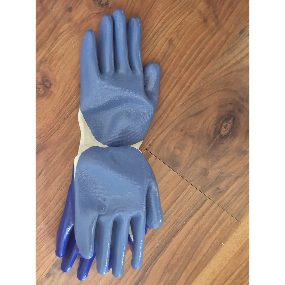 2pc Nitrile Coated Dipped Gloves Blue - Room Essentials s15